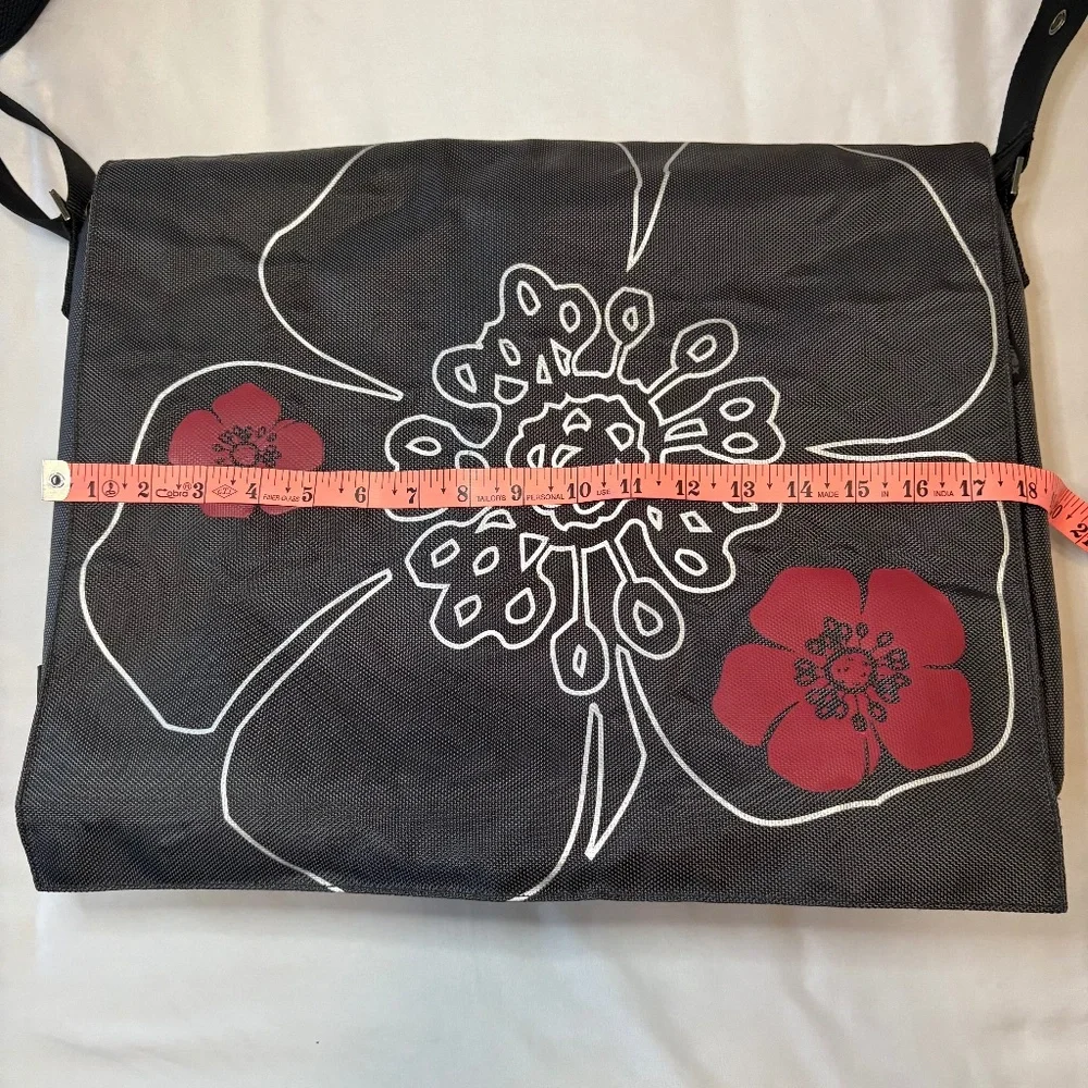 LAUREX Nylon Floral Graphic Laptop / Messenger Bag - Picture 2 of 12